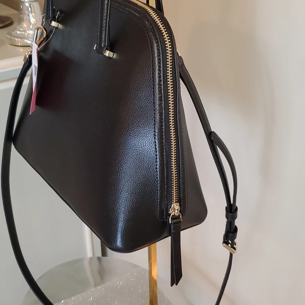 🎉HP🎉! Kate Spade ♥️NWT♥️ Medium Black Dome Satchel! - Picture 12 of 16